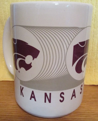 KANSAS STATE WITH WILLIE THE WILDCAT   LARGE COFFEE CUP/MUG Cover