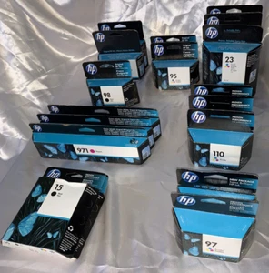 HP Ink Cartridge Lot of 18 Exp Sealed 711 95 971 15 110 97 23 98 Pls See Details - Picture 1 of 10