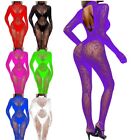 Women's Full Body Leotard See Through Rompers Club Jumpsuit Footed Unitard Sexy