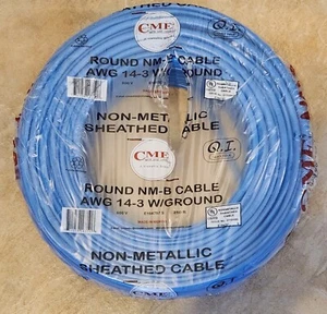 CME 14/3 Indoor Copper Building Wire NM-B w/ Ground Wire 250' Foot Roll - Picture 1 of 2
