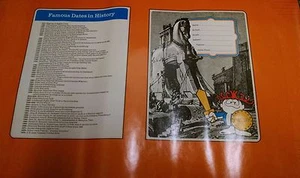 Vintage Hawaiian Punch Punchy 1970's History School Book Cover, Unused!  - Picture 1 of 1