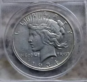 1934-S Peace Silver Dollar Key Date ANACS AU Details Cleaned Tough Coin in AU - Picture 1 of 4