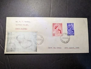 1949 Gilbert and Ellice Islands First Day Cover FDC Fanning Island - Picture 1 of 2