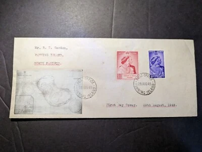 1949 Gilbert and Ellice Islands First Day Cover FDC Fanning Island - Image 1 of 2
