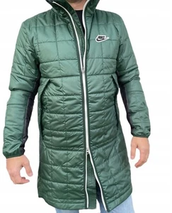 Nike Parka Synthetic Fill Long Coat Insulated Lightweight Green Jacket Men Size - Bild 1 von 6