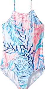 Lilly Pulitzer Kids 189027 UPF 50+ Juliet Blue One Piece Swimsuit Size 4 - Picture 1 of 2