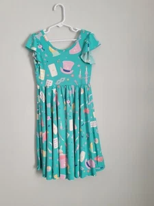 New - Dress Dot Dot Smile Girl's 7 Youth Green Magic Twirl Empire Waist - Picture 1 of 2