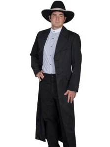 Wahmaker Old West Long Black Frock Coat - Picture 1 of 2