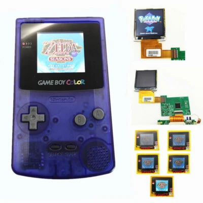 Clear Royal Blue Game Boy Color GBC Console With Highlight Back Light LCD - Image 1 of 4