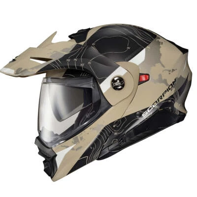 Scorpion EXO AT960 Modular Motorcycle Helmet Topographic Sand/Black Medium Foto 1 de 3