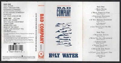1990 MUSIC AUDIO CASSETTE TAPE - [ALBUM: HOLY WATER] GROUP: BAD COMPANY - Image 1 of 4