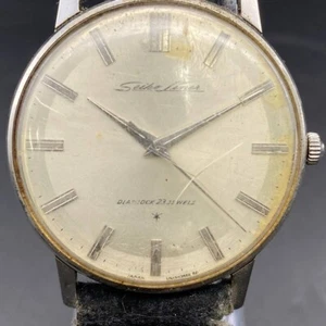 1961 Vintage SEIKO LINER DIASHOCK 23J Mechanical Men's Wrist Watch Stainless - Picture 1 of 4