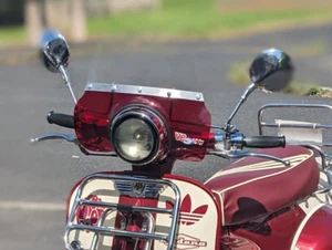 Pantalla de mosca roja transparente AJS Modena Lexmoto Milano mosca mod - Imagen 1 de 3