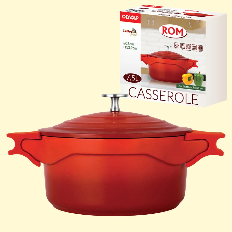 Kochtopf Topf Gulaschtopf mit Deckel Kasan INDUKTION 4,5 oder 7,5 Liter - Bild 1 von 1