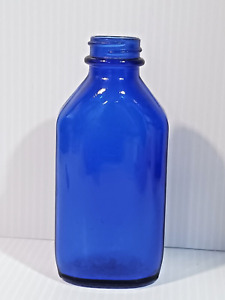 Vintage Cobalt Blue PHILLIPS MILK OF MAGNESIA Medicine Embossed Bottle 5" Glass