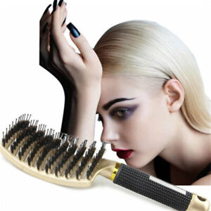 Arc Form Curved Comb For Curly Hair Upgraded Bristle and Nylon Hair Brush