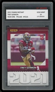TREY SERMON 2021 PANINI INSTANTÁNEO AÑO UNO 1 PRIMER GRADO 10 TARJETA DE NOVATO #YO25 49ERS - Imagen 1 de 1