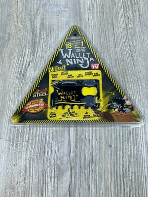 Nueva Cartera Ninja 18 en 1 Multiusos Tamaño Tarjeta de Crédito Herramienta - Negra Foto 1 de 2