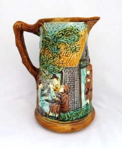 Antique Large Majolica Pitcher by Mouzin, Belgium - Picture 1 of 13