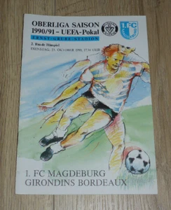 Programmheft 1. FC Magdeburg - Girondins Bordeaux 1990 - Bild 1 von 1
