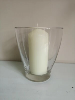 Glass Pillar Candle Holder/Vase  - Image 1 of 4