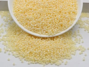 10000 Ceylon Light Yellow Glass Beads 1.5mm (12/0) + Storage Box Jewelry  - Picture 1 of 4