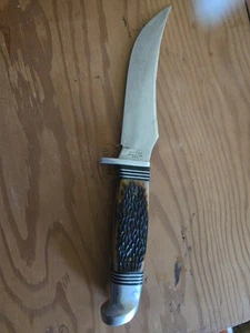 Western, Stainless Steel, USA, S-639 Fixed Blade Knife, Delrin Handle, 9 1/8" - Picture 1 of 11