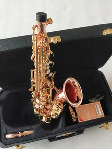 Soprano Saxophone Curved Music Instrument SC-992 Phosphor-plated copper sax - Picture 1 of 7