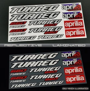 Reflective decals stickers graphic set for aprilia Tuareg 660 Laminated - Picture 1 of 9