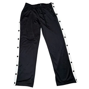 Nike y2k pantaloni da pista vintage breakaway strappo bottoni a pressione nero bianco grandi  - Foto 1 di 6