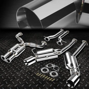 FOR 09-20 370Z Z34 VQ37 4.5" ROLLED TIP MUFFLER RACING HI-POWER CATBACK EXHAUST - Foto 1 di 6