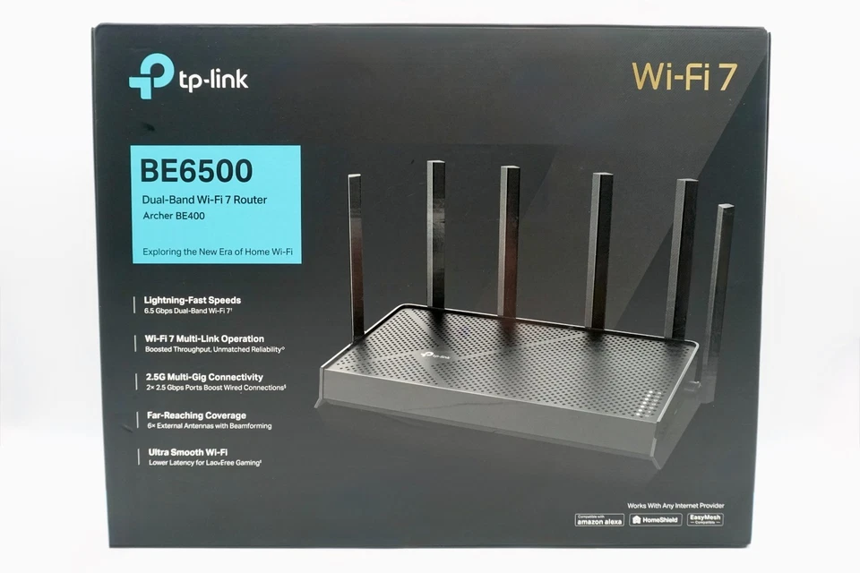 TP-Link Archer BE6500 Tri-Band WiFi 7 Router – New - Image 1 of 1