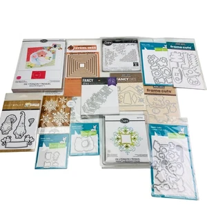 Craft Die Various Set of 14 Lot Sizzix Lawn Fawn Hero Arts Art Impressions - Picture 1 of 6