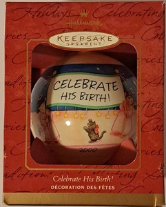 Decorazione ricordo Hallmark 2000 "Celebra la sua nascita" - Foto 1 di 3