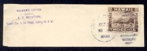 HAWAII 1896 SOLDIERS LETTER - Picture 1 of 1