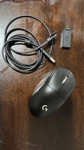 Logitech PRO X SUPERLIGHT Wireless Gaming Mouse - Black Great Condition no box - Afbeelding 1 van 2
