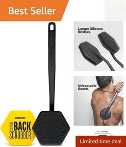 Kohle Silikon Rückenpeeling - Ergonomische Peeling Duschbürste für Männer - Bild 1 von 11