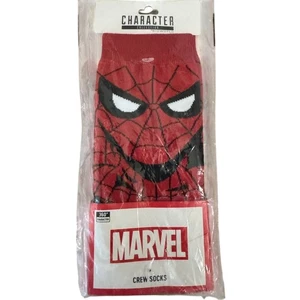 MARVEL SPIDERMAN Crew Socks NIP One Pair Sock Size 10 - 13 Ages 14 & Older - Picture 1 of 7