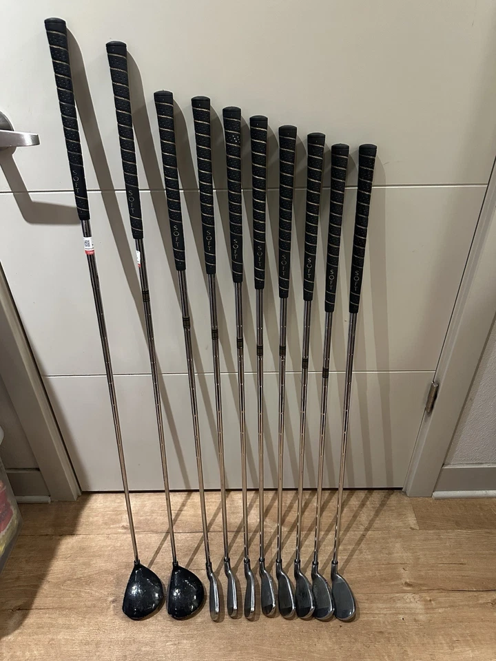 Juego completo de 10 palos de golf Pro Select Steel Shot para zurdos 3-PW hierro 3/5 madera Foto 1 de 4