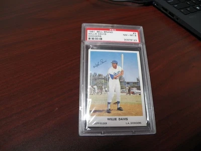1961 Bell Brand Chips #3 Willie Davis PSA 8 Los Angeles Dodgers POP 4, 0 superior Foto 1 de 2