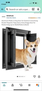 Pataplus Medium Haustiertür | Schwerlast Aluminiumrahmen | Abschließbarer Schieber | Neu - Bild 1 von 7