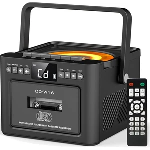 CD Player, Tragbar, Bluetooth, UKW Radio, Kassette, USB, SD, Fernbedienung - Bild 1 von 2