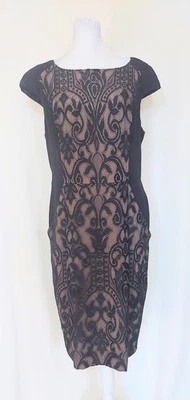 Vestido negro de encaje de malla talla 12 Anthropologie Eva Franco para mujer Foto 1 de 4