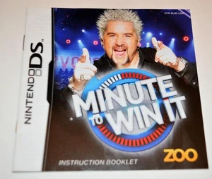 MANUAL ONLY Minute to Win It Nintendo DS Instruction Booklet - Picture 1 of 1