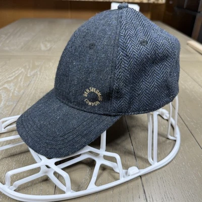 Gorra Ben Sherman Correa Trasera Gris Azul Tweed Espiga Correa de Cuero para Hombres Foto 1 de 4