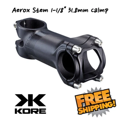 Kore Aerox Stem 1-1/8" 31.8mm Calmp Road MTB Stem 70-80-90-100mm - Image 1 of 4
