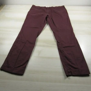 Polo Ralph Lauren Pants Mens 38x32 * Maroon Stretch Slim Chino Cotton Casual - Picture 1 of 16
