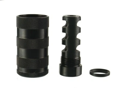 FIELDSPORT INC ALL Steel 1/2x28 TPI Hybrid Muzzle Brake Compensator With Concussion Sleeve