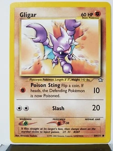 Gligar 59/111 - NM - Neo Genesis Pokemon Karte - 2 $ Kombiversand - Bild 1 von 2