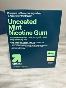 Sale Up & Up Uncoated  4mg Mint 170 Ct EXP Sep/2025 (Comparable To Nicorette) - Picture 1 of 1